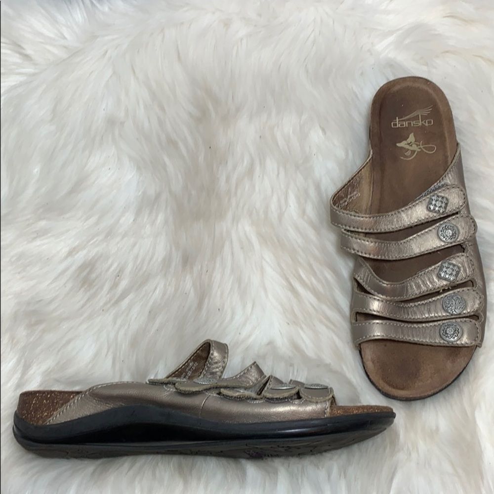 Dansko Janie Strappy Pewter Sandal Size‎ 41/10.5-11